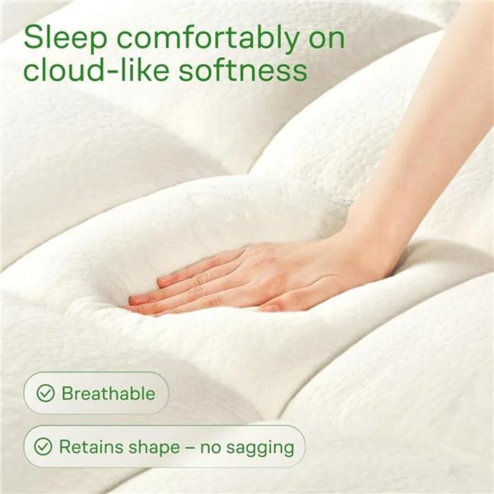 New Ultra Soft Queen Mattress Topper - Bamboo Viscose Mattress Pad for Back Pain